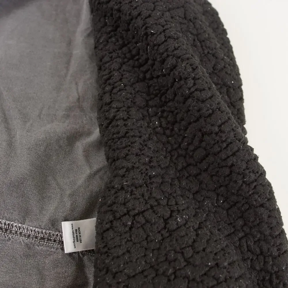 NSF Washed Gray Oversized Utility Vest Sherpa Lined Womens Sz M - Picture 7 of 8